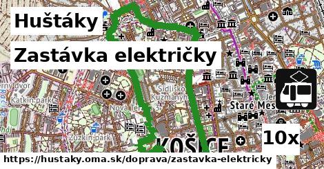 Zastávka električky, Huštáky