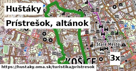 Prístrešok, altánok, Huštáky