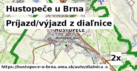 Príjazd/výjazd z diaľnice, Hustopeče u Brna