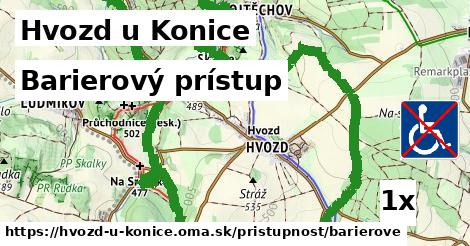 Barierový prístup, Hvozd u Konice