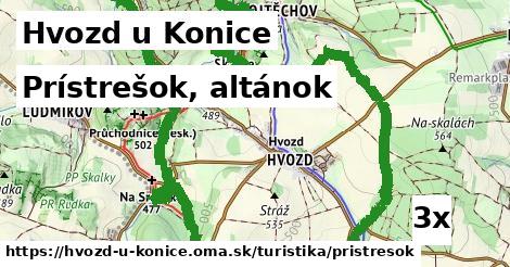 prístrešok, altánok v Hvozd u Konice