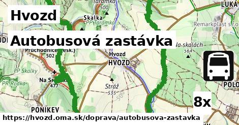 Autobusová zastávka, Hvozd