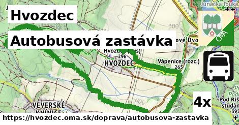 autobusová zastávka v Hvozdec