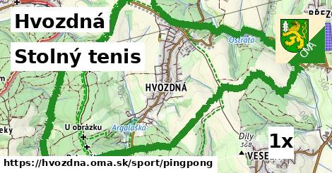 Stolný tenis, Hvozdná