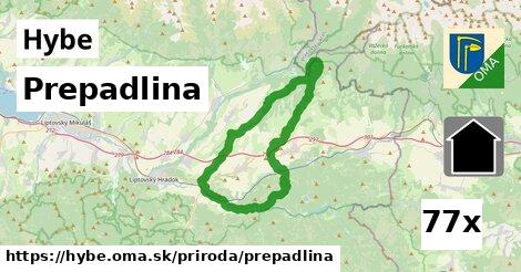 Prepadlina, Hybe