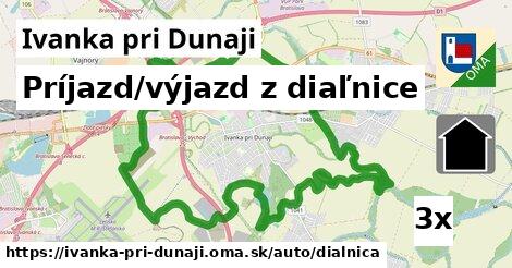 Príjazd/výjazd z diaľnice, Ivanka pri Dunaji