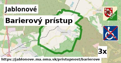 Barierový prístup, Jablonové, okres MA