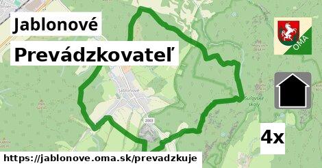 prevádzkovateľ v Jablonové