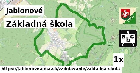 Základná škola, Jablonové