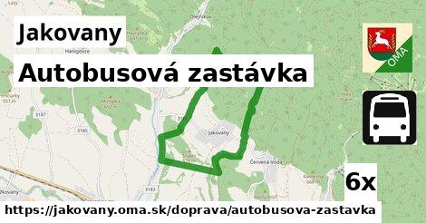 Autobusová zastávka, Jakovany