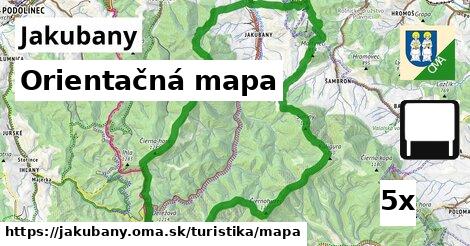 Orientačná mapa, Jakubany