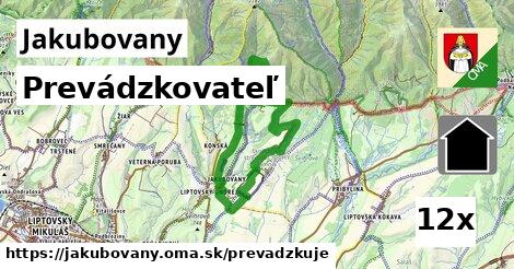 prevádzkovateľ v Jakubovany