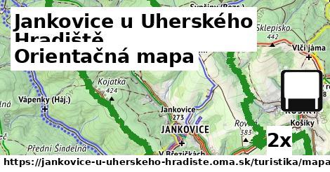 orientačná mapa v Jankovice u Uherského Hradiště