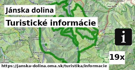 Turistické informácie, Jánska dolina