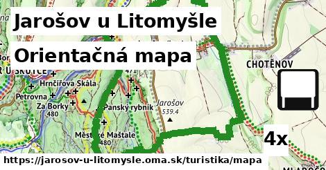 orientačná mapa v Jarošov u Litomyšle