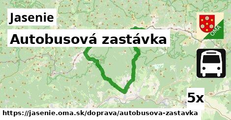 Autobusová zastávka, Jasenie