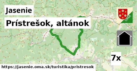 Prístrešok, altánok, Jasenie