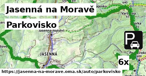 parkovisko v Jasenná na Moravě