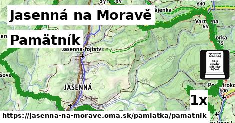 pamätník v Jasenná na Moravě