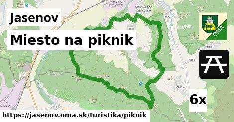 miesto na piknik v Jasenov