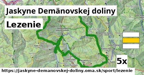 Lezenie, Jaskyne Demänovskej doliny