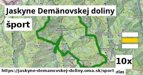 šport v Jaskyne Demänovskej doliny