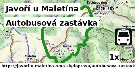 Autobusová zastávka, Javoří u Maletína