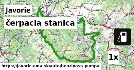 čerpacia stanica, Javorie