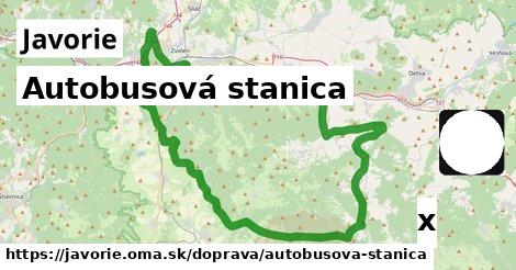 Autobusová stanica, Javorie