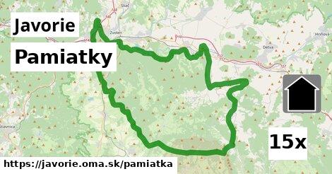 pamiatky v Javorie