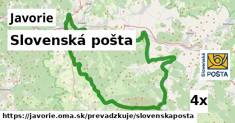 Slovenská pošta, Javorie