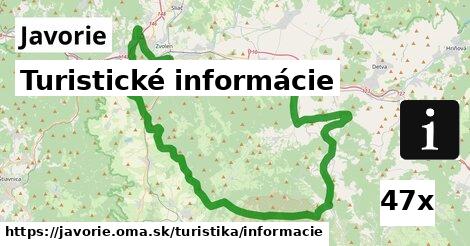 Turistické informácie, Javorie