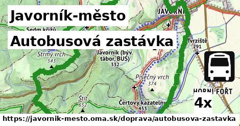 Autobusová zastávka, Javorník-město