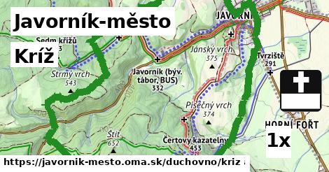Kríž, Javorník-město