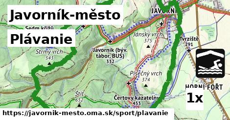 Plávanie, Javorník-město