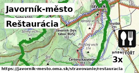 Reštaurácia, Javorník-město