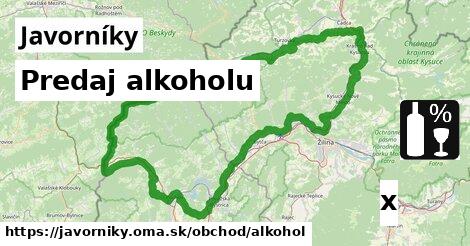 Predaj alkoholu, Javorníky