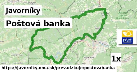 Poštová banka, Javorníky