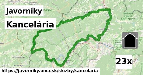 Kancelária, Javorníky