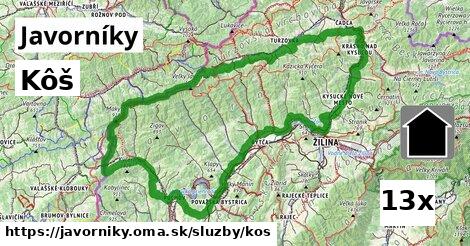 Kôš, Javorníky
