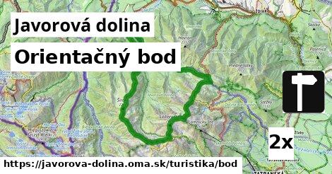 Orientačný bod, Javorová dolina