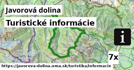 Turistické informácie, Javorová dolina