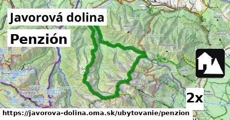 Penzión, Javorová dolina