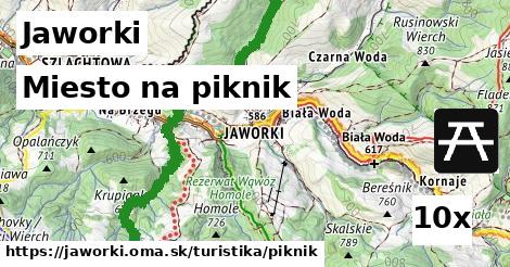 miesto na piknik v Jaworki