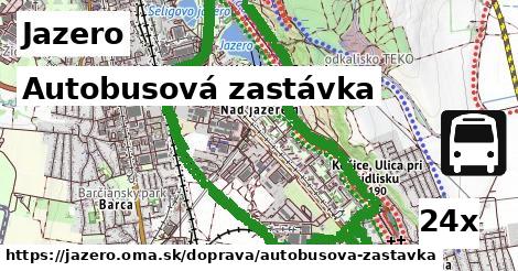 autobusová zastávka v Jazero