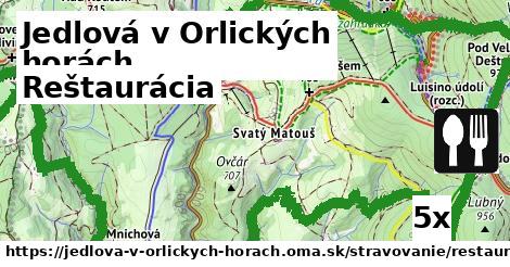 reštaurácia v Jedlová v Orlických horách