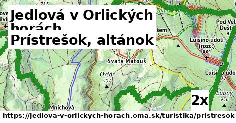 Prístrešok, altánok, Jedlová v Orlických horách