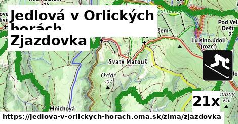 zjazdovka v Jedlová v Orlických horách