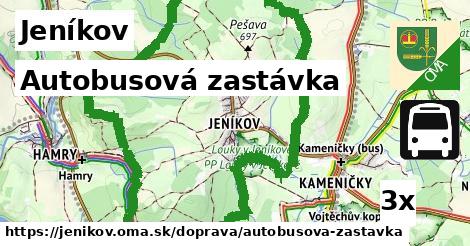 autobusová zastávka v Jeníkov