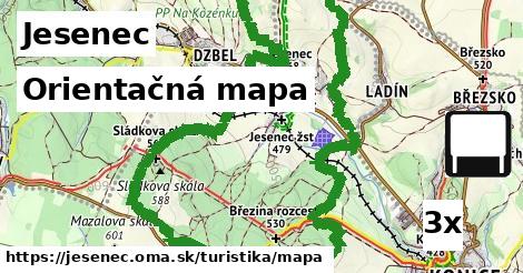 Orientačná mapa, Jesenec